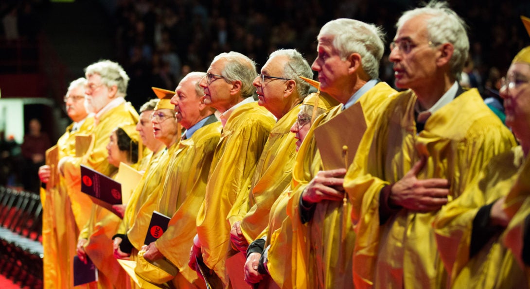 class of 1966 graduates join commencement for the 50th anniversary of their commencement